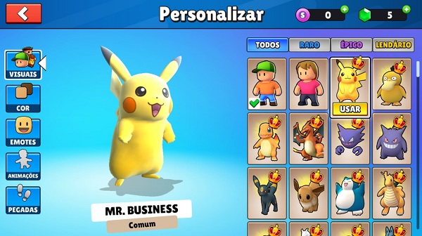 NOVO STUMBLE GUYS VERSÃO POKÉMON ⚡ 