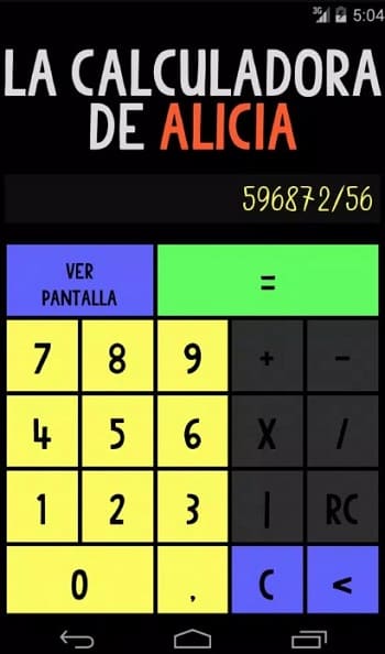 calculadora alicia app