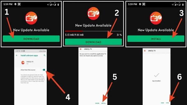 cricfy tv apk for android